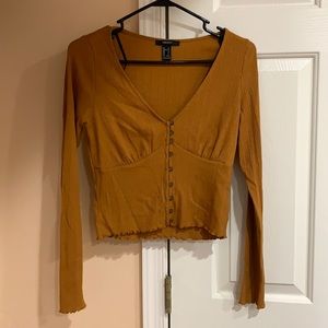 Mustard yellow forever 21 top